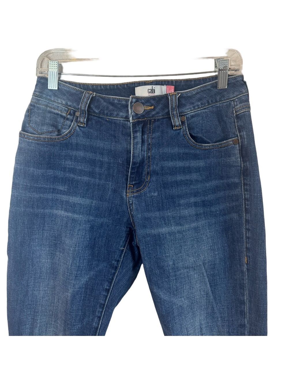 CABI ‘Cropped High Straight’ Raw Hem Denim - Picture 3 of 14